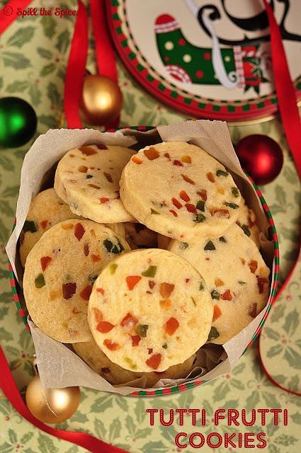 Eggless Tutti Frutti Cookies | Candied Fruit Cookies