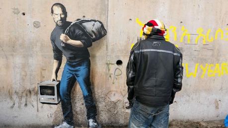 New Banksy Steve Jobs artworks in France