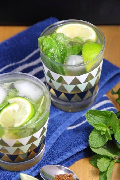 Making Coconut Water Mojito Mocktails