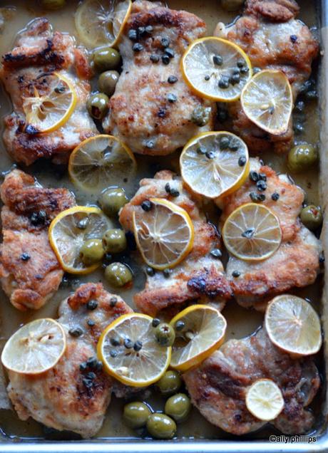 wine sauce lemon chicken capers & olives