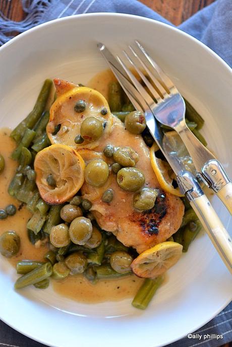 wine sauce lemon chicken capers & olives