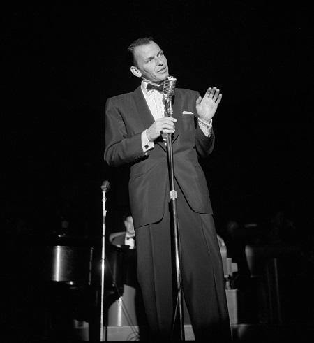 Frank Sinatra performs at the Sands in Las Vegas, Nevada in 1953. CREDIT: Las Vegas News Bureau. May not be used without permission.