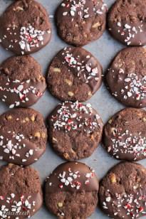 Chocolate Mint Shortbread Cookies