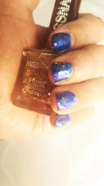 My Glittery Fall Nails with Miss Nails Nail Polishes