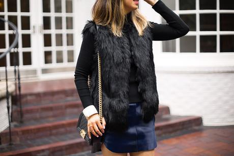 style at any age, how to wear a fur vest, chanel boy bag