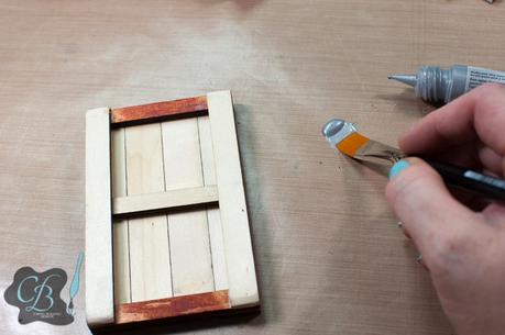 Easy DIY Mini Pallet Sled Ornament with Art-C