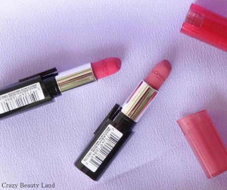 Review : The New L'Oreal Paris Infallible Lipsticks in Tender Berry (519) and Rambling Rose (212)