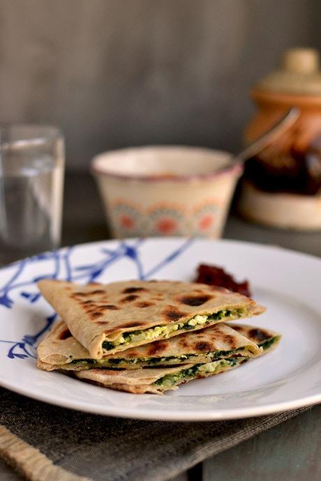 Palak Paneer Paratha