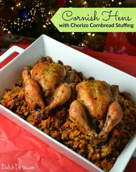 Ad: Cornish Hens With Chorizo Cornbread Stuffing