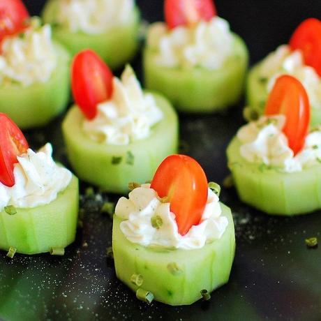 cucumber tomato appetizer bites