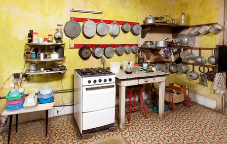 Kitchen in Vedado house, Havana, Cuba