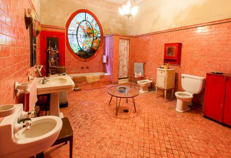 Bathroom in Vedado house, Havana, Cuba