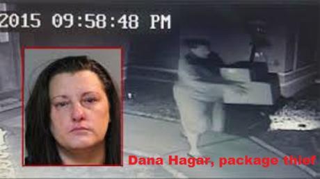 Dana Hagar, package thief