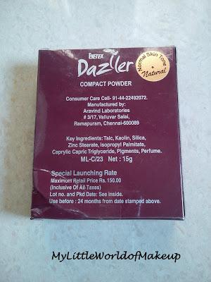 Eyetex Dazzler Compact Powder in Natural Review & Swatches