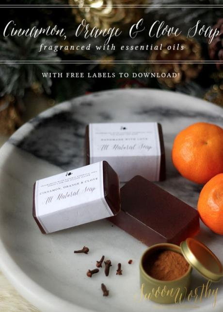 DIY Christmas soap, tutorial by Swoon Worthy via MiaFleur