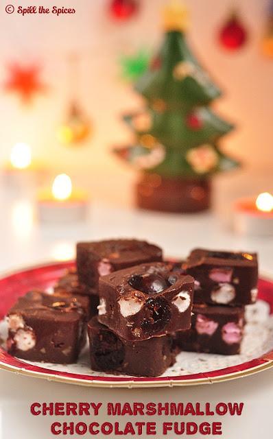 Cherry Marshmallow Chocolate Fudge