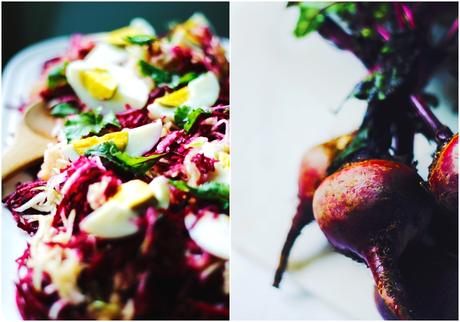 Raw Beetroot + Apple + Egg Salad with Cumin Vinaigrette /// (Vegetarian)