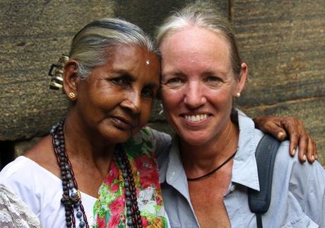 Blessed by the keeper at a Hindu temple, Sri Lanka