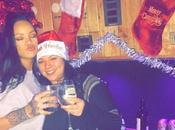Rihanna Hits Recording Studio Christmas Style.