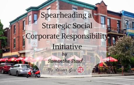 Spearheading a Strategic Social Corporate Responsibility Initiative