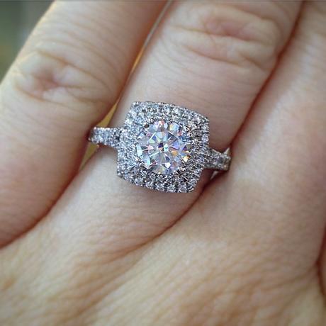 Verragio double halo engagement ring