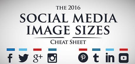 2016 Social Media Image Sizes Cheat Sheet #Infographic
