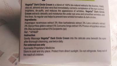 Vegetal Dark Circle Cream Review