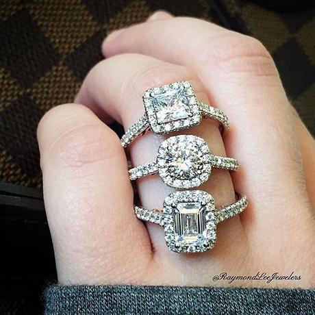 Perfect halo engagement rings