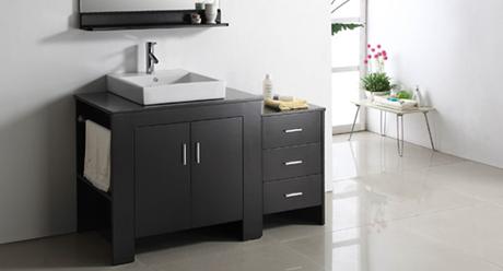 A single sink bathroom vanity perfect for mid-to-high budgets