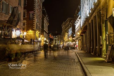 Old Montreal, Quebec, night photography, long exposure, historic