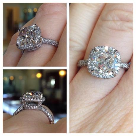 3 carat cushion cut halo