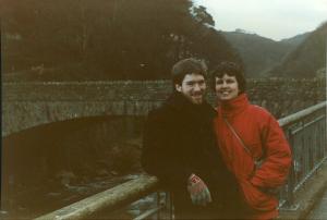 A young couple's anniversary in Wales.