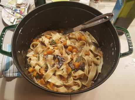 Wild Boletus Mushroom and Pumpkin Pappardelle – Pappardelle con Porcini e Zucca