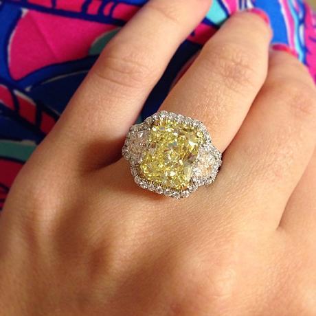 Fancy yellow engagement ring