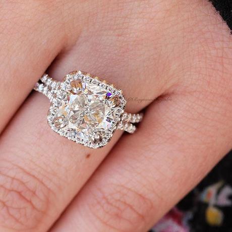 Cushion cut halo