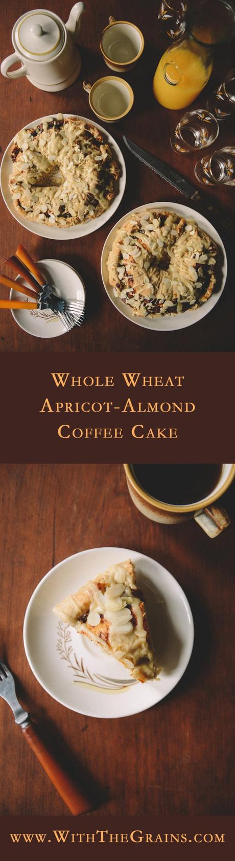 Whole Wheat Apricot-Almond Coffee Cake // www.WithTheGrains.com