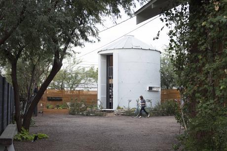 Grain silo converted into a home in Phoenix, Arizona