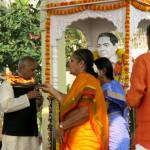 Smt Kumari Garu waving the camphor light