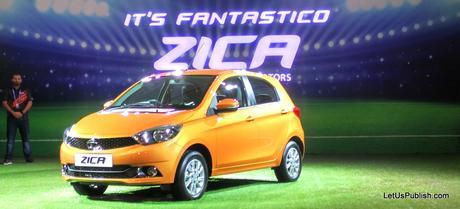 Tata Zica Sunshine Orange Color At Prelaunch Event Goa