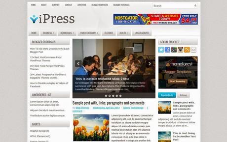 Best Free Responsive Blogger Templates for 2016 Best Free Responsive Blogger Templates for 2016