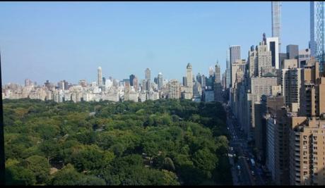 central park from mandarin hotel by columbus circle NYC 2015 sept