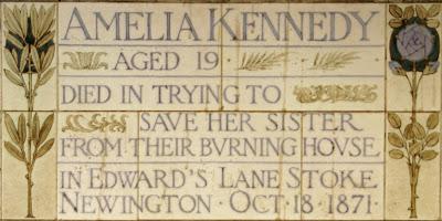 Postman's Park (38): died saving children from fire