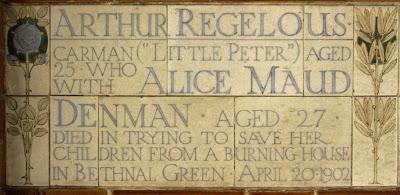 Postman's Park (38): died saving children from fire