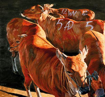 Nyoman Wijaya - cow paintings