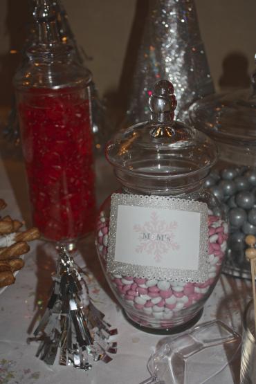 Pink Winter Wonderland Candy Buffet