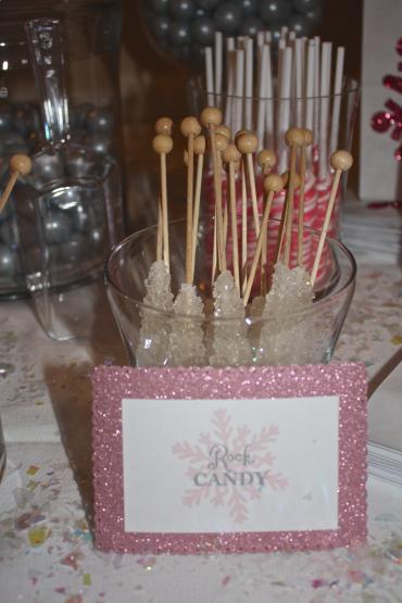 Pink Winter Wonderland Candy Buffet