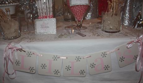 Pink Winter Wonderland Candy Buffet