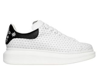 Little Star, Big Attitude:  Alexander McQueen 50MM Stars Perforated Leather Sneakers