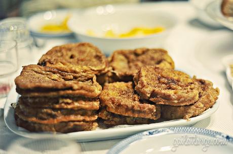 Portuguese New Year table: rabanadas