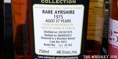 1975 Signatory Vintage Rare Ayrshire 37 Years Label